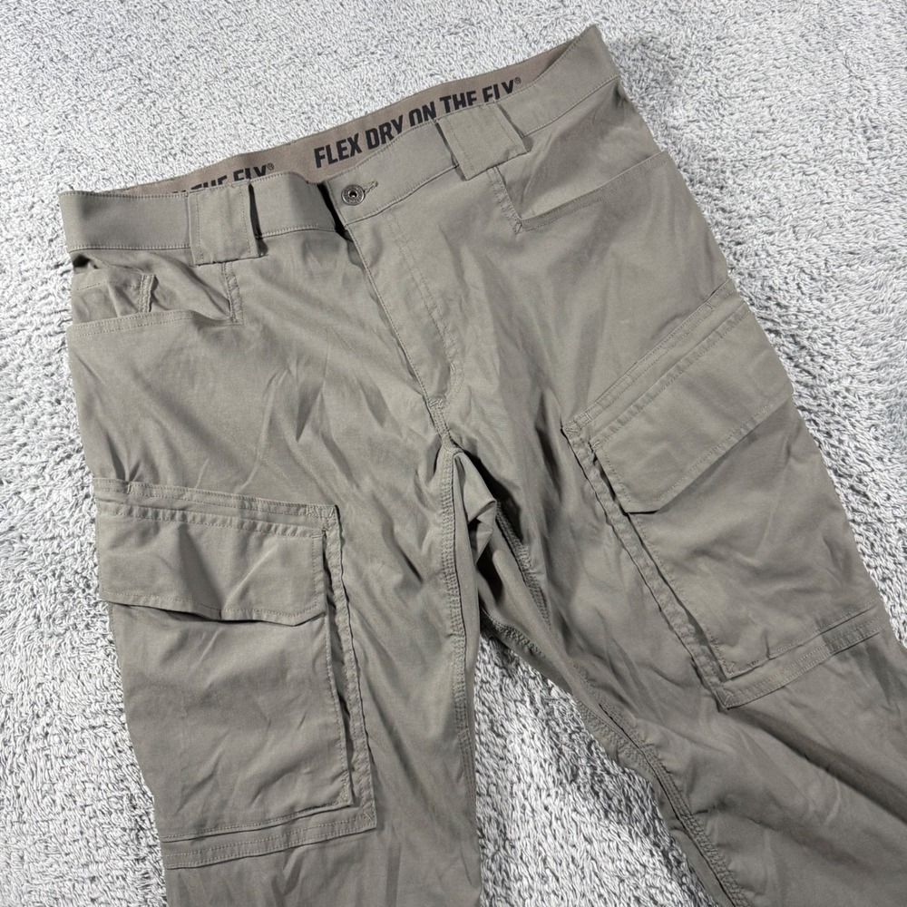 Duluth Trading Co Cargo Pants Mens 36x34 Grey Flex Dry On The Fly Slim Fit